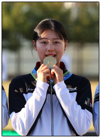 한국 여자 양궁 '에이스' 임시현, 전국체전에서 금메달 차지