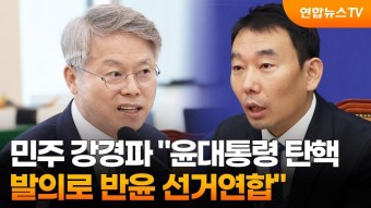 민주 강경파 '윤대통령 탄핵 발의로 반윤 선거연합' / 연합뉴스TV (YonhapnewsTV)