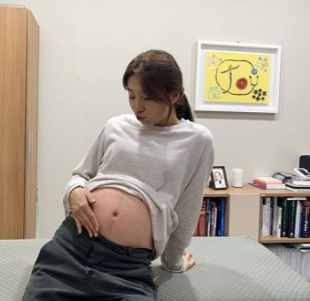 황보라, 멍투성이 배에 35 바늘 '쑤욱'…시험관 임신 과정 공개