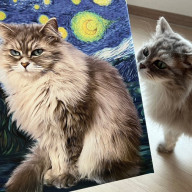 빈센트 반 댕냥이 : 반려동물 초상화 퀄리티 좋은 고양이 그림