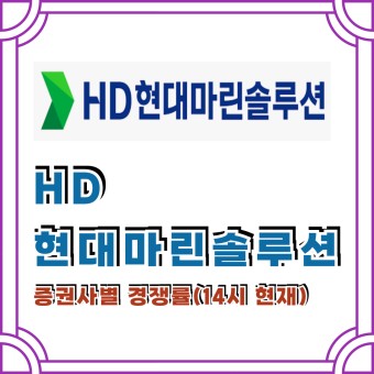 HD현대마린솔루션 증권사별 경쟁률(14시 현재) 참고하세요!!