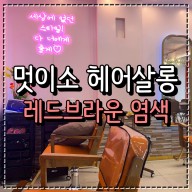 공릉동 미용실 멋이소 헤어살롱 성준 디자이너 레드브라운 염색 후기