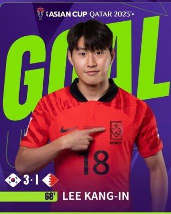 아시안컵 첫 승리, 이강인의 환상적인 슛으로 한국, 바레인에 3-1 승리