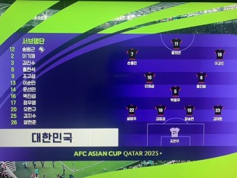 2023 AFC 카타르 아시안컵 4강전 대한민국 대 요르단 결승 가자 간다 화이팅