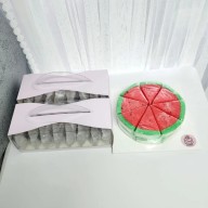 [일산 대화동 답례품/떡 케이크] 어린이집 단체 간식🍉 (미니 쌀 호두 파이/수박 설기) <일산 하우케이크>