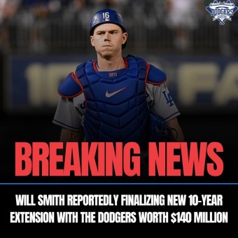 올스타 포수 윌 스미스, LA 다저스와 초대형 계약 합의! 10년 1억 4000만 달러!