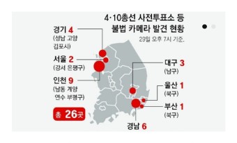 서울-부산-대구 사전투표소에도 불법 카메라2024년 3월 30일 02시 03분