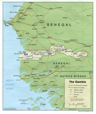 아프리카 지도/서아프리카 지도 - 감비아 지도 Gambia map