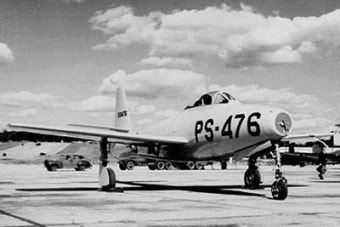 냉전시절 미공군 전투폭격기 Republic F-84 Thunderjet