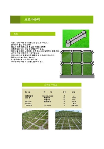 법면보호블럭(크로바블럭)