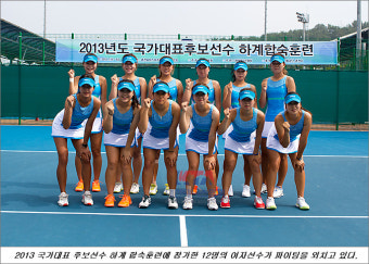 국가대표 여자대표팀  훈련전 단체사진