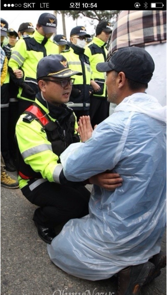 진도대교 앞 상황