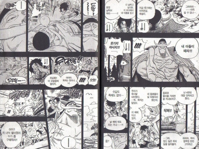 정상결전흰수염은 방어불능의 상태였다