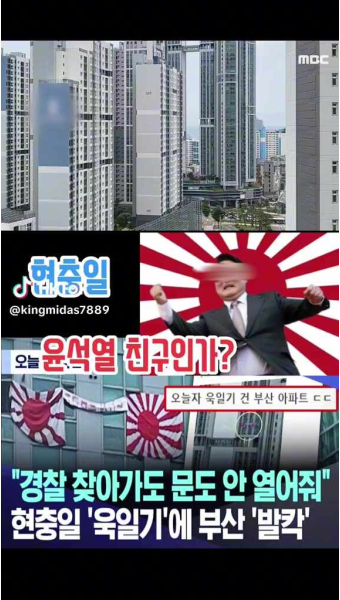 현충일에 욱일기?