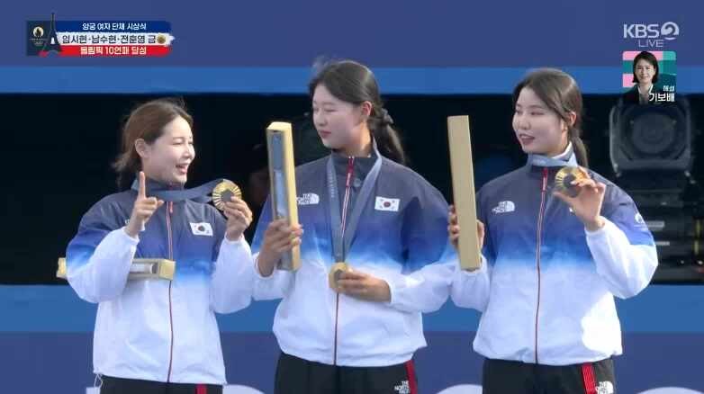 한국 여자 양궁팀, 10회 연속 올림픽 금메달 획득으로 신화 완성