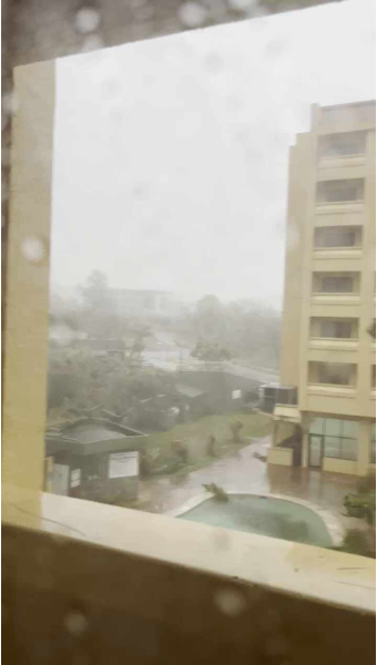 태풍 마와르 현지 괌날씨영상 강풍 대박이예요 ㅜㅜ