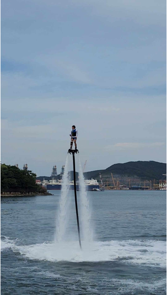 옥포대첩 축제 ㅡ 옥포항 플라이 보드 시범~