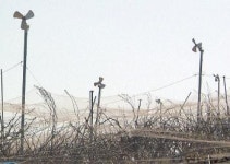 배 밭의 서리 쫓는 선풍기