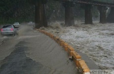 정선 사북 지장천 범람 직전