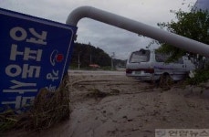 교통통제된 7번국도