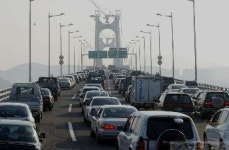 광안대로 임시개통 첫날 혼잡