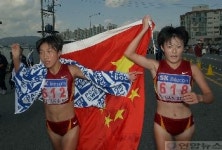 여자 경보 금.은 독식 중국팀