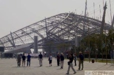 철골 앙상한 제주월드컵경기장