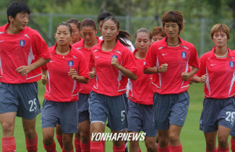 여자월드컵축구 대표팀 훈련돌입