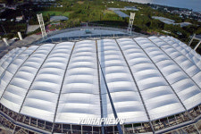 복구 완료된 제주월드컵경기장 지붕