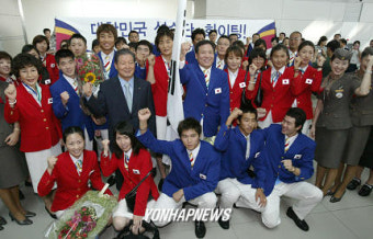 올림픽 한국선수단 본진 출발