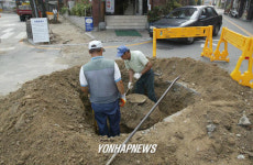 통신관로 매립(대로1-3) - 3509 | 행락철 상수관 매립공사로 불편