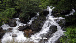 남창계곡 물줄기 장관