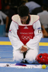 태권도 80kg 이상급 결승 문대성 금메달 환호