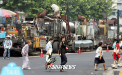 청주는 도로공사 중