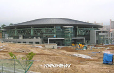 마무리공사 한창 충주 다목적 체육관