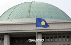 국회기는  휘날리는데...