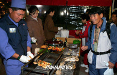 금강산에 등장한 포장마차