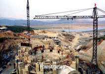 북, 백마-철산 水路 공사현장