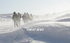 눈보라 치는 대관령