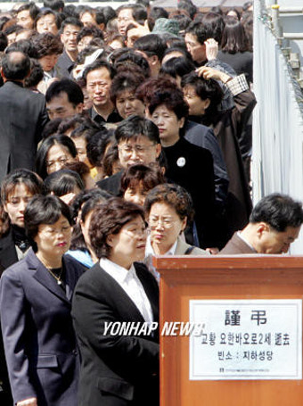 교황 요한 바오로 2세 조문 행렬