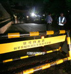 경계강화된 영국대사관 앞 도로