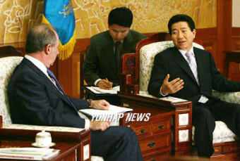 노대통령 국제통화기금(IMF) 총재 접견