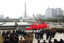 조선로동당 창건 60주년 앞두고 분주한 평양시내