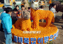 감귤로 만든 병술년 맞이 개.
