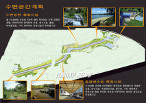 한류우드 수변공간 조감도(킬요망)
