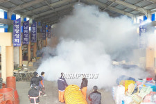 태안 조석시장서 진화훈련 실시