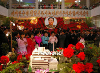 北 김정일花 축전 개막