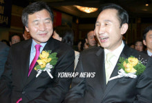 이명박.손학규 부산 만남