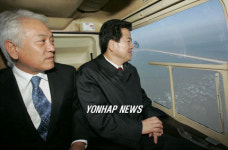 정의장, 새만금방조제 헬기 시찰