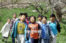 매화와 어울린 어린이들